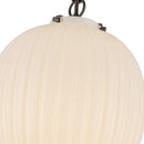 One Light Pendant<br /><span style="color:#4AB0CE;">Entrega: 4-10 dias en USA</span><br /><span style="color:#4AB0CE;font-size:60%;">PREGUNTE POR ENTREGA EN PANAMA</span><br />Collection: Cherise<br />Finish: Matte Black/Glossy Ribbed Opal Glass
