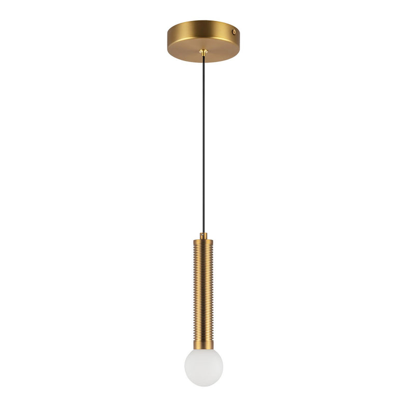 LED Pendant<br /><span style="color:#4AB0CE;">Entrega: 4-10 dias en USA</span><br /><span style="color:#4AB0CE;font-size:60%;">PREGUNTE POR ENTREGA EN PANAMA</span><br />Collection: Arden<br />Finish: Brushed Gold/Opal Glass