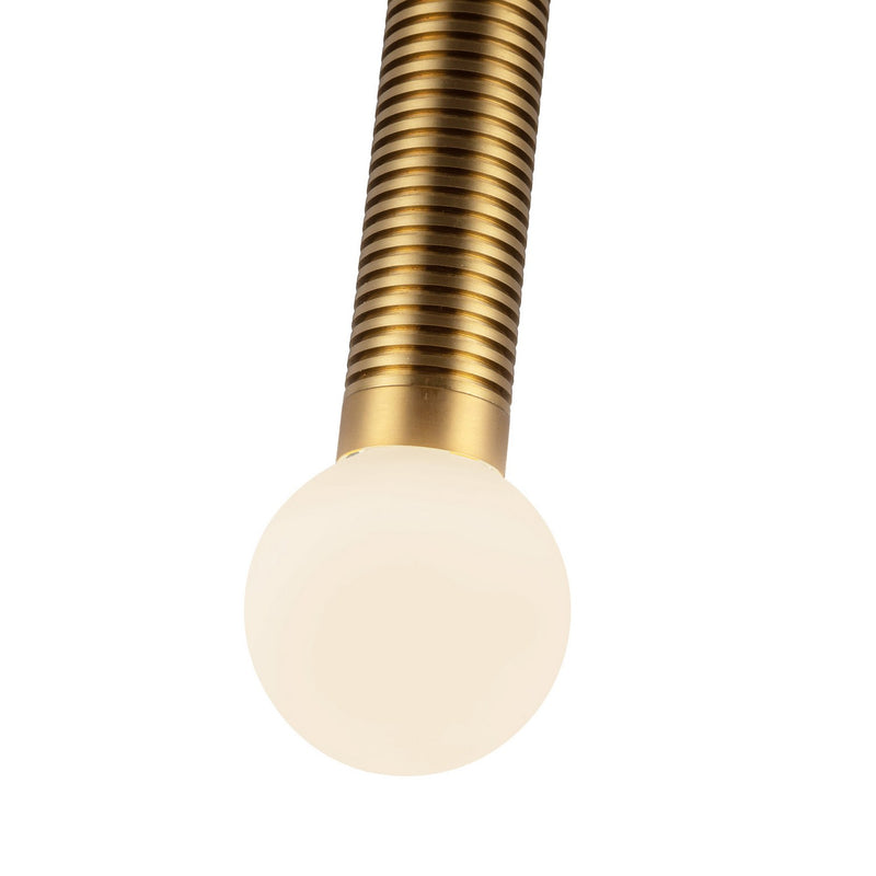 LED Pendant<br /><span style="color:#4AB0CE;">Entrega: 4-10 dias en USA</span><br /><span style="color:#4AB0CE;font-size:60%;">PREGUNTE POR ENTREGA EN PANAMA</span><br />Collection: Arden<br />Finish: Brushed Gold/Opal Glass
