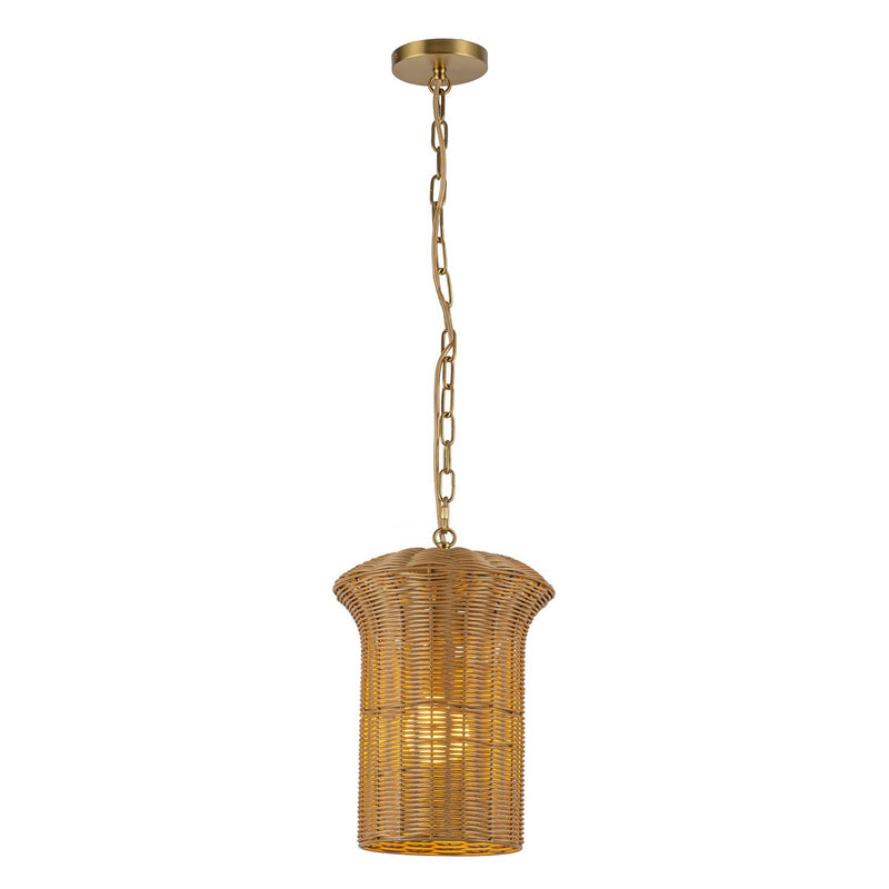 One Light Pendant<br /><span style="color:#4AB0CE;">Entrega: 4-10 dias en USA</span><br /><span style="color:#4AB0CE;font-size:60%;">PREGUNTE POR ENTREGA EN PANAMA</span><br />Collection: Kai<br />Finish: Brushed Gold