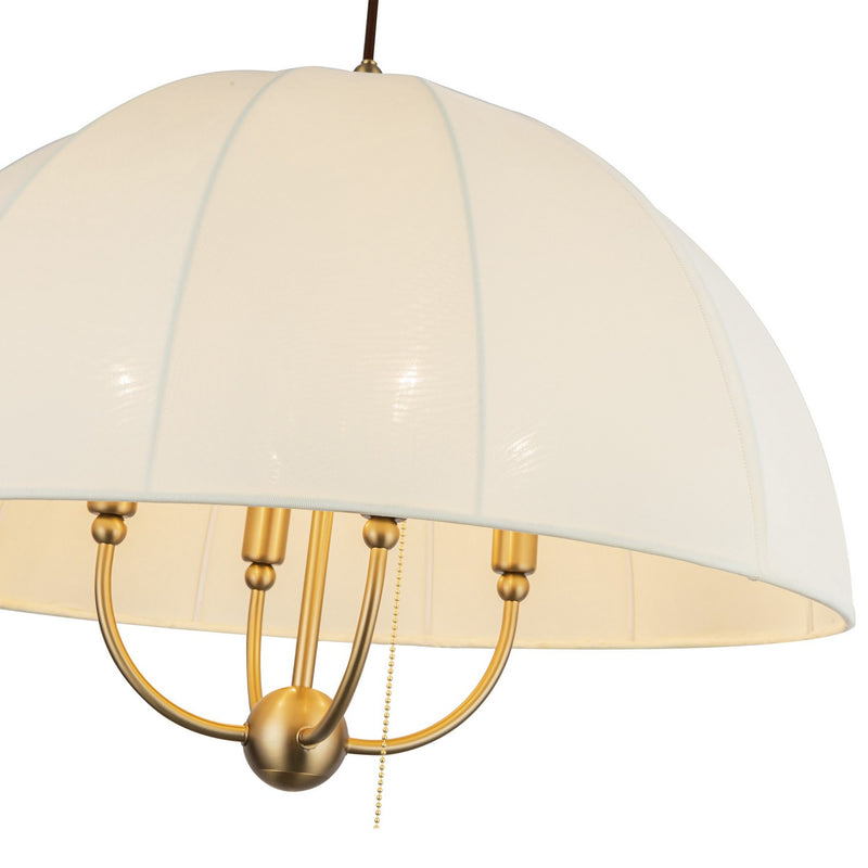 Four Light Pendant<br /><span style="color:#4AB0CE;">Entrega: 4-10 dias en USA</span><br /><span style="color:#4AB0CE;font-size:60%;">PREGUNTE POR ENTREGA EN PANAMA</span><br />Collection: Crosby<br />Finish: Brushed Gold
