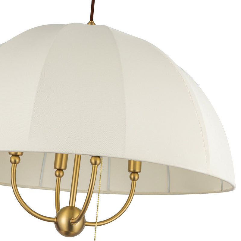 Four Light Pendant<br /><span style="color:#4AB0CE;">Entrega: 4-10 dias en USA</span><br /><span style="color:#4AB0CE;font-size:60%;">PREGUNTE POR ENTREGA EN PANAMA</span><br />Collection: Crosby<br />Finish: Brushed Gold