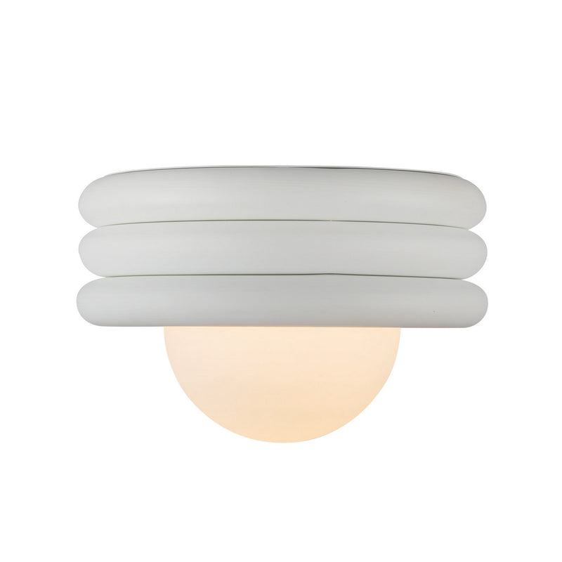 One Light Semi-Flush Mount<br /><span style="color:#4AB0CE;">Entrega: 4-10 dias en USA</span><br /><span style="color:#4AB0CE;font-size:60%;">PREGUNTE POR ENTREGA EN PANAMA</span><br />Collection: Harvey<br />Finish: Antique White
