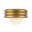 One Light Semi-Flush Mount<br /><span style="color:#4AB0CE;">Entrega: 4-10 dias en USA</span><br /><span style="color:#4AB0CE;font-size:60%;">PREGUNTE POR ENTREGA EN PANAMA</span><br />Collection: Harvey<br />Finish: Brushed Gold