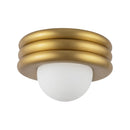 One Light Semi-Flush Mount<br /><span style="color:#4AB0CE;">Entrega: 4-10 dias en USA</span><br /><span style="color:#4AB0CE;font-size:60%;">PREGUNTE POR ENTREGA EN PANAMA</span><br />Collection: Harvey<br />Finish: Brushed Gold