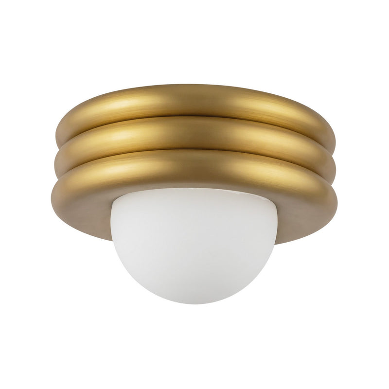 One Light Semi-Flush Mount<br /><span style="color:#4AB0CE;">Entrega: 4-10 dias en USA</span><br /><span style="color:#4AB0CE;font-size:60%;">PREGUNTE POR ENTREGA EN PANAMA</span><br />Collection: Harvey<br />Finish: Brushed Gold