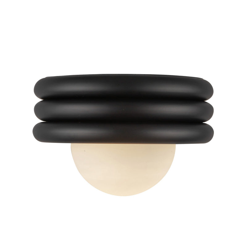 One Light Semi-Flush Mount<br /><span style="color:#4AB0CE;">Entrega: 4-10 dias en USA</span><br /><span style="color:#4AB0CE;font-size:60%;">PREGUNTE POR ENTREGA EN PANAMA</span><br />Collection: Harvey<br />Finish: Matte Black