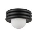 One Light Semi-Flush Mount<br /><span style="color:#4AB0CE;">Entrega: 4-10 dias en USA</span><br /><span style="color:#4AB0CE;font-size:60%;">PREGUNTE POR ENTREGA EN PANAMA</span><br />Collection: Harvey<br />Finish: Matte Black