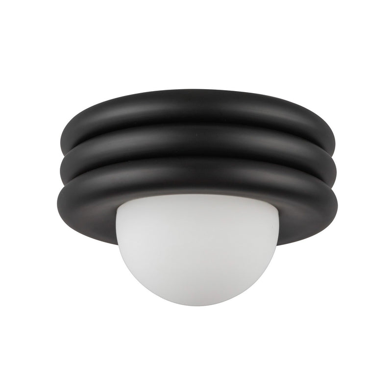 One Light Semi-Flush Mount<br /><span style="color:#4AB0CE;">Entrega: 4-10 dias en USA</span><br /><span style="color:#4AB0CE;font-size:60%;">PREGUNTE POR ENTREGA EN PANAMA</span><br />Collection: Harvey<br />Finish: Matte Black