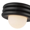 Alora - SF426012MB - One Light Semi-Flush Mount - Harvey - Matte Black