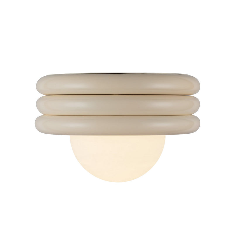 One Light Semi-Flush Mount<br /><span style="color:#4AB0CE;">Entrega: 1-2 semanas en USA</span><br /><span style="color:#4AB0CE;font-size:60%;">PREGUNTE POR ENTREGA EN PANAMA</span><br />Collection: Harvey<br />Finish: Pearl White