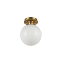 One Light Semi-Flush Mount<br /><span style="color:#4AB0CE;">Entrega: 3-4 semanas en USA</span><br /><span style="color:#4AB0CE;font-size:60%;">PREGUNTE POR ENTREGA EN PANAMA</span><br />Collection: Otis<br />Finish: Brushed Gold/Glossy Opal Glass