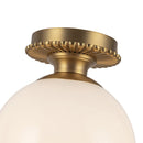 Alora - SF430108BGGO - One Light Semi-Flush Mount - Otis - Brushed Gold/Glossy Opal Glass