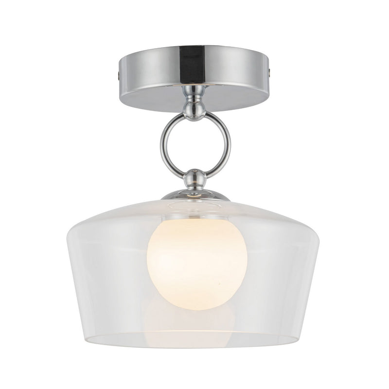 LED Semi Flush Mount<br /><span style="color:#4AB0CE;">Entrega: 4-10 dias en USA</span><br /><span style="color:#4AB0CE;font-size:60%;">PREGUNTE POR ENTREGA EN PANAMA</span><br />Collection: Leota<br />Finish: Chrome/Clear Glass