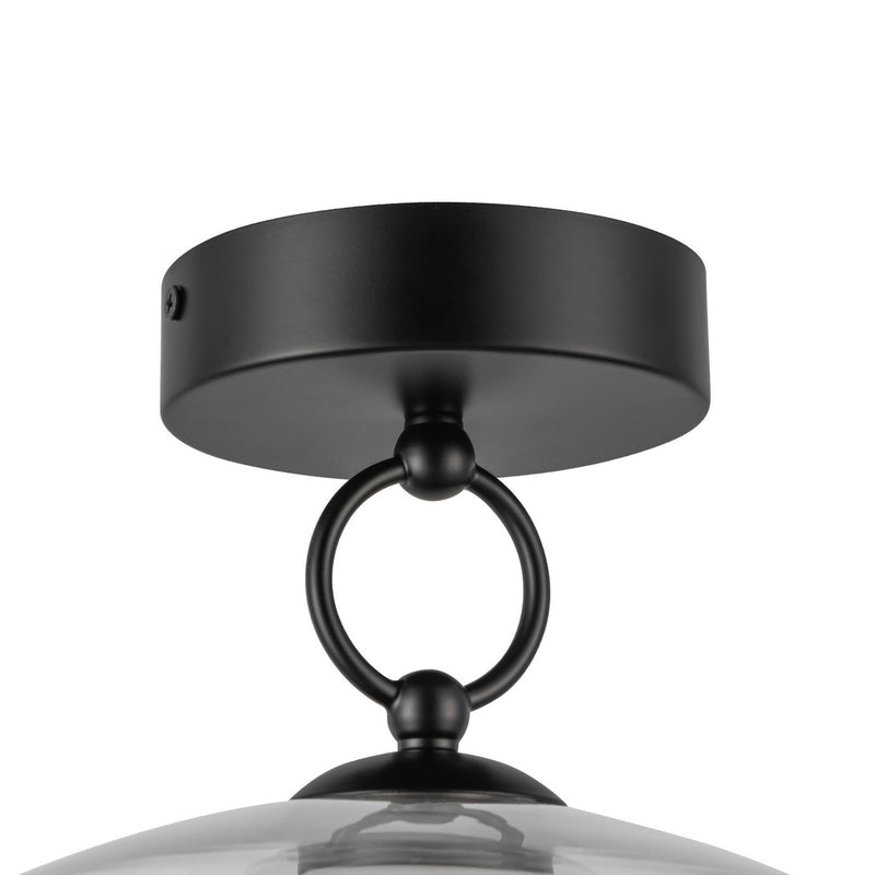 LED Semi Flush Mount<br /><span style="color:#4AB0CE;">Entrega: 4-10 dias en USA</span><br /><span style="color:#4AB0CE;font-size:60%;">PREGUNTE POR ENTREGA EN PANAMA</span><br />Collection: Leota<br />Finish: Matte Black/Clear Glass