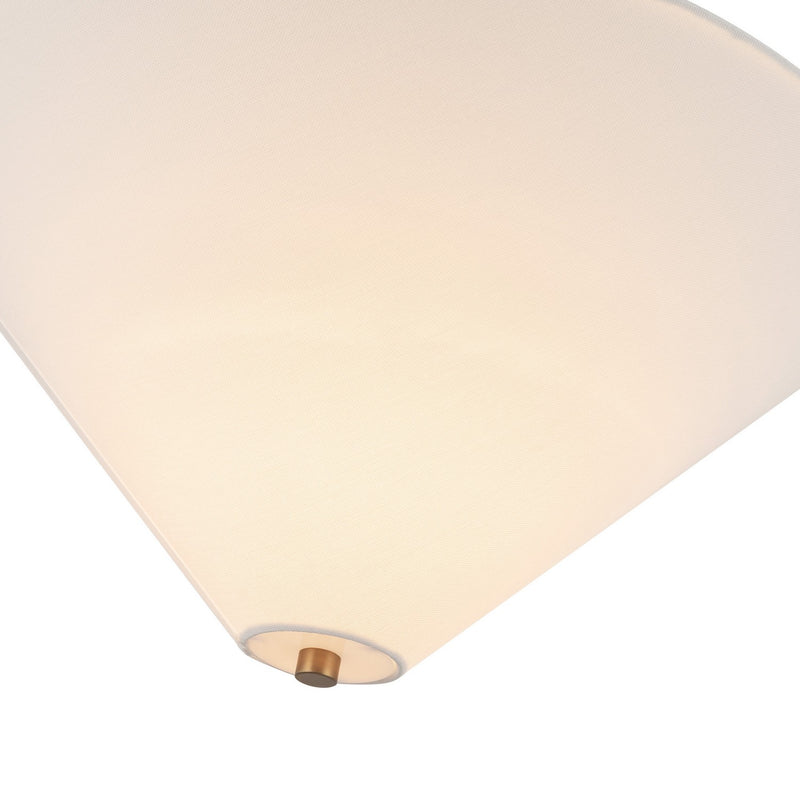 Alora - SF497016BGWL - One Light Semi-Flush Mount - Bridgette - Brushed Gold/White Linen