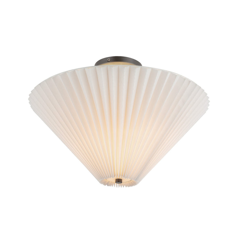 One Light Semi-Flush Mount<br /><span style="color:#4AB0CE;">Entrega: 4-10 dias en USA</span><br /><span style="color:#4AB0CE;font-size:60%;">PREGUNTE POR ENTREGA EN PANAMA</span><br />Collection: Bridgette<br />Finish: Matte Black/Folded White