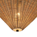 One Light Semi-Flush Mount<br /><span style="color:#4AB0CE;">Entrega: 4-10 dias en USA</span><br /><span style="color:#4AB0CE;font-size:60%;">PREGUNTE POR ENTREGA EN PANAMA</span><br />Collection: Bridgette<br />Finish: Matte Black/Rattan