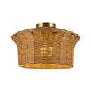 One Light Semi-Flush Mount<br /><span style="color:#4AB0CE;">Entrega: 4-10 dias en USA</span><br /><span style="color:#4AB0CE;font-size:60%;">PREGUNTE POR ENTREGA EN PANAMA</span><br />Collection: Kai<br />Finish: Brushed Gold