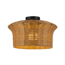 One Light Semi-Flush Mount<br /><span style="color:#4AB0CE;">Entrega: 4-10 dias en USA</span><br /><span style="color:#4AB0CE;font-size:60%;">PREGUNTE POR ENTREGA EN PANAMA</span><br />Collection: Kai<br />Finish: Matte Black