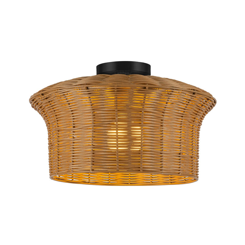 One Light Semi-Flush Mount<br /><span style="color:#4AB0CE;">Entrega: 4-10 dias en USA</span><br /><span style="color:#4AB0CE;font-size:60%;">PREGUNTE POR ENTREGA EN PANAMA</span><br />Collection: Kai<br />Finish: Matte Black