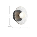 Alora - WV417510MBCR-UNV - LED Wall/Vanity - Hera - Matte Black/Clear Ribbed Glass