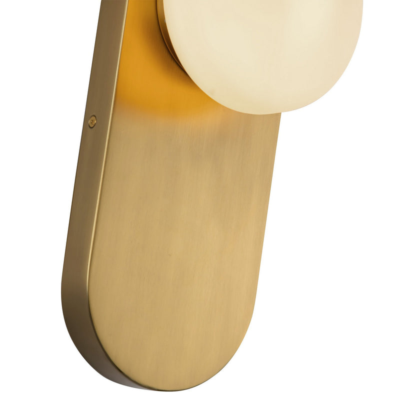 Alora - WV425112BGOP - One Light Vanity - Ariel - Brushed Gold/Opal Glass