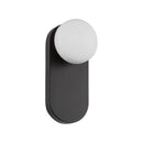 One Light Vanity<br /><span style="color:#4AB0CE;">Entrega: 4-5 semanas en USA</span><br /><span style="color:#4AB0CE;font-size:60%;">PREGUNTE POR ENTREGA EN PANAMA</span><br />Collection: Ariel<br />Finish: Matte Black/Opal Glass