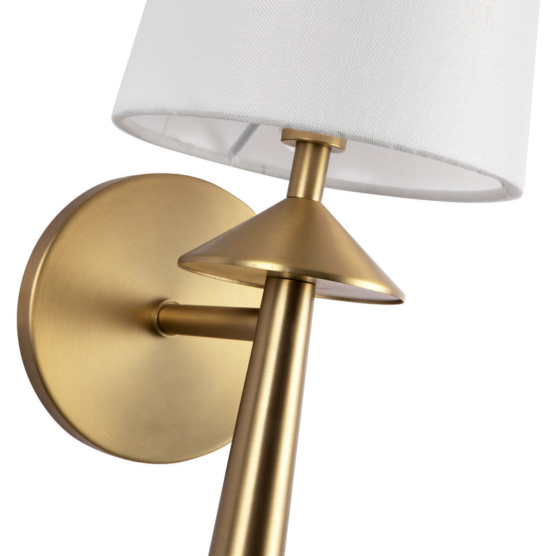 Alora - WV497106BGWL - One Light Vanity - Bridgette - Brushed Gold/White Linen
