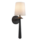 One Light Vanity<br /><span style="color:#4AB0CE;">Entrega: 4-10 dias en USA</span><br /><span style="color:#4AB0CE;font-size:60%;">PREGUNTE POR ENTREGA EN PANAMA</span><br />Collection: Bridgette<br />Finish: Matte Black/White Linen