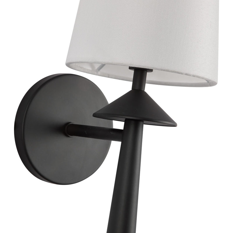 Alora - WV497106MBWL - One Light Vanity - Bridgette - Matte Black/White Linen