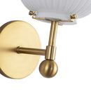 One Light Vanity<br /><span style="color:#4AB0CE;">Entrega: 0-1 semanas en USA</span><br /><span style="color:#4AB0CE;font-size:60%;">PREGUNTE POR ENTREGA EN PANAMA</span><br />Collection: Cherise<br />Finish: Brushed Gold/Glossy Ribbed Opal Glass