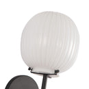 One Light Vanity<br /><span style="color:#4AB0CE;">Entrega: 4-10 dias en USA</span><br /><span style="color:#4AB0CE;font-size:60%;">PREGUNTE POR ENTREGA EN PANAMA</span><br />Collection: Cherise<br />Finish: Matte Black/Glossy Ribbed Opal Glass