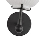 One Light Vanity<br /><span style="color:#4AB0CE;">Entrega: 4-10 dias en USA</span><br /><span style="color:#4AB0CE;font-size:60%;">PREGUNTE POR ENTREGA EN PANAMA</span><br />Collection: Cherise<br />Finish: Matte Black/Glossy Ribbed Opal Glass