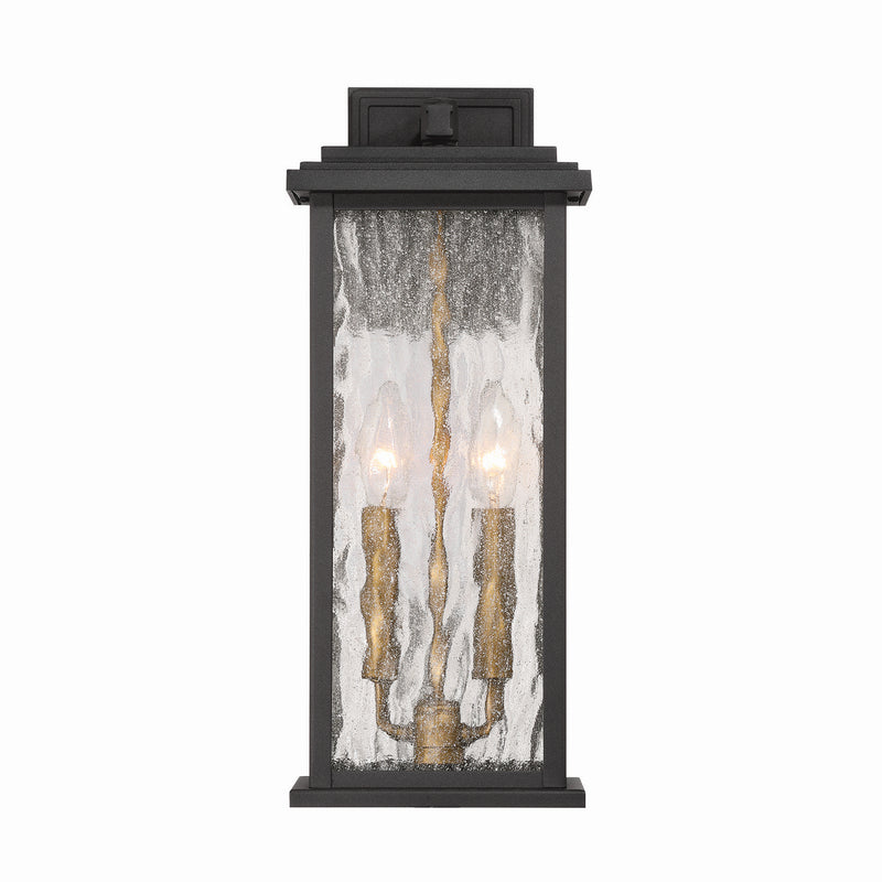 Two Light Outdoor Wall Sconce<br /><span style="color:#4AB0CE;">Entrega: 4-10 dias en USA</span><br /><span style="color:#4AB0CE;font-size:60%;">PREGUNTE POR ENTREGA EN PANAMA</span><br />Collection: Estate<br />Finish: Black, Brass