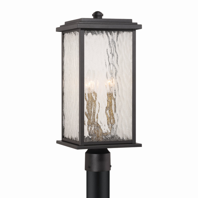 Three Light Outdoor Post Mount<br /><span style="color:#4AB0CE;">Entrega: 4-10 dias en USA</span><br /><span style="color:#4AB0CE;font-size:60%;">PREGUNTE POR ENTREGA EN PANAMA</span><br />Collection: Estate<br />Finish: Black, Brass