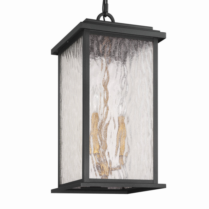 Three Light Outdoor Pendant<br /><span style="color:#4AB0CE;">Entrega: 4-10 dias en USA</span><br /><span style="color:#4AB0CE;font-size:60%;">PREGUNTE POR ENTREGA EN PANAMA</span><br />Collection: Estate<br />Finish: Black, Brass