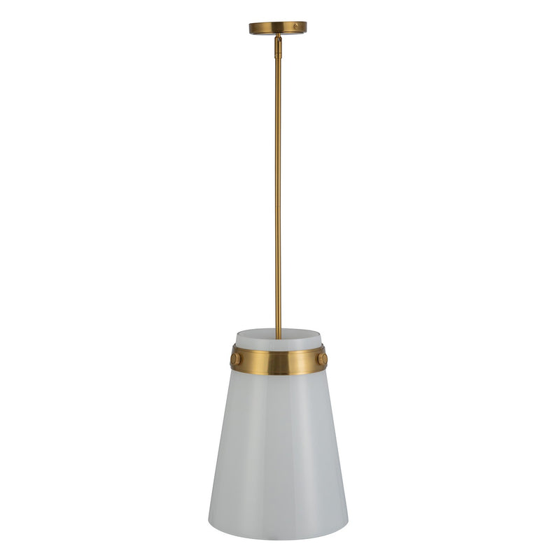 One Light Pendant<br /><span style="color:#4AB0CE;">Entrega: 4-10 dias en USA</span><br /><span style="color:#4AB0CE;font-size:60%;">PREGUNTE POR ENTREGA EN PANAMA</span><br />Collection: Dahlia<br />Finish: Brushed Brass
