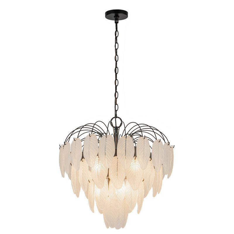 Ten Light Chandelier<br /><span style="color:#4AB0CE;">Entrega: 4-10 dias en USA</span><br /><span style="color:#4AB0CE;font-size:60%;">PREGUNTE POR ENTREGA EN PANAMA</span><br />Collection: Alessia<br />Finish: Black
