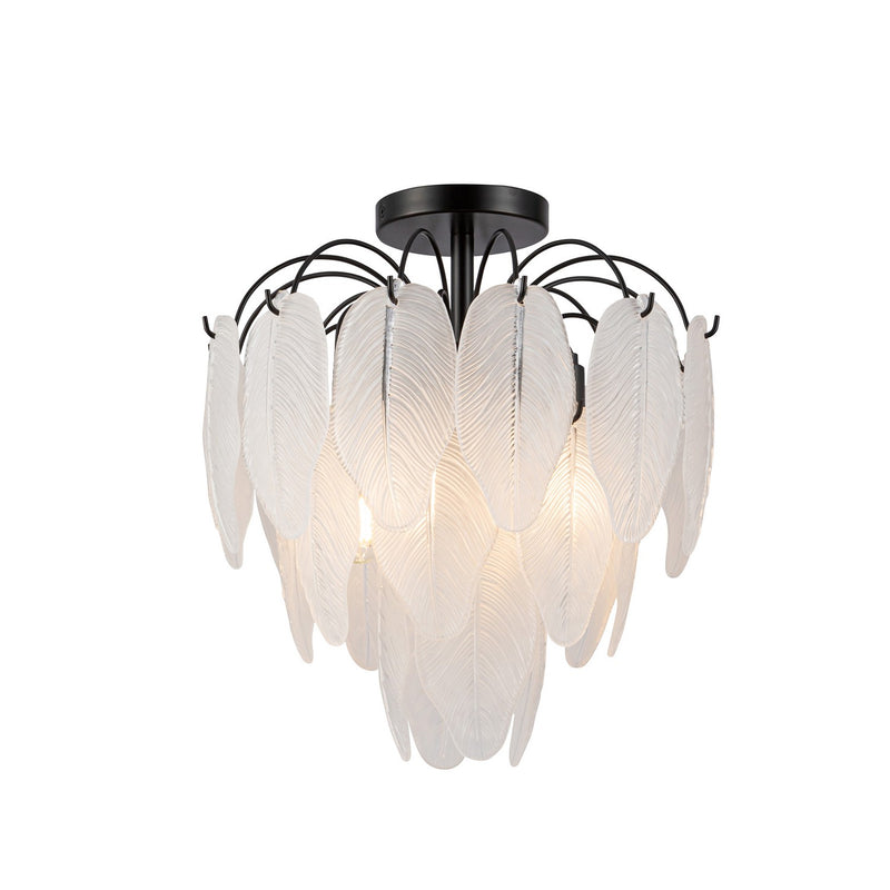 Four Light Semi Flush Mount<br /><span style="color:#4AB0CE;">Entrega: 4-10 dias en USA</span><br /><span style="color:#4AB0CE;font-size:60%;">PREGUNTE POR ENTREGA EN PANAMA</span><br />Collection: Alessia<br />Finish: Black
