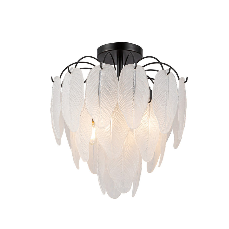 Four Light Semi Flush Mount<br /><span style="color:#4AB0CE;">Entrega: 4-10 dias en USA</span><br /><span style="color:#4AB0CE;font-size:60%;">PREGUNTE POR ENTREGA EN PANAMA</span><br />Collection: Alessia<br />Finish: Black