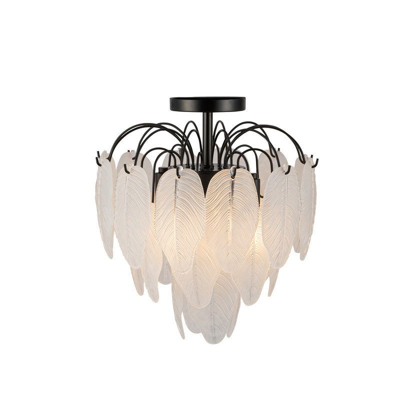 Four Light Semi Flush Mount<br /><span style="color:#4AB0CE;">Entrega: 4-10 dias en USA</span><br /><span style="color:#4AB0CE;font-size:60%;">PREGUNTE POR ENTREGA EN PANAMA</span><br />Collection: Alessia<br />Finish: Black