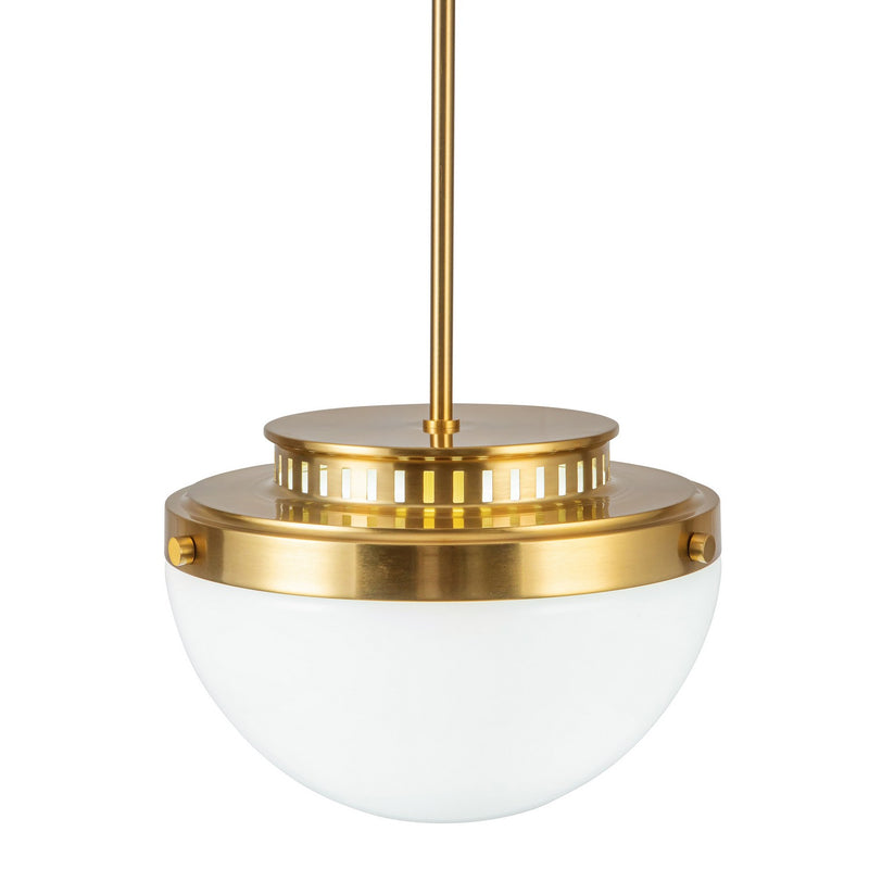 One Light Pendant<br /><span style="color:#4AB0CE;">Entrega: 4-10 dias en USA</span><br /><span style="color:#4AB0CE;font-size:60%;">PREGUNTE POR ENTREGA EN PANAMA</span><br />Collection: Dahlia<br />Finish: Brushed Brass