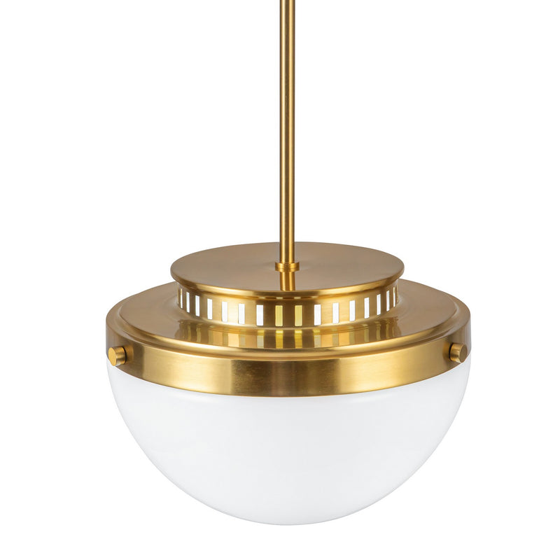 One Light Pendant<br /><span style="color:#4AB0CE;">Entrega: 4-10 dias en USA</span><br /><span style="color:#4AB0CE;font-size:60%;">PREGUNTE POR ENTREGA EN PANAMA</span><br />Collection: Dahlia<br />Finish: Brushed Brass