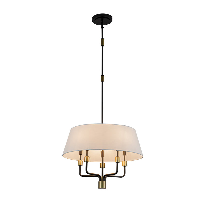 Five Light Pendant<br /><span style="color:#4AB0CE;">Entrega: 4-10 dias en USA</span><br /><span style="color:#4AB0CE;font-size:60%;">PREGUNTE POR ENTREGA EN PANAMA</span><br />Collection: Providence<br />Finish: Black, Brushed Brass