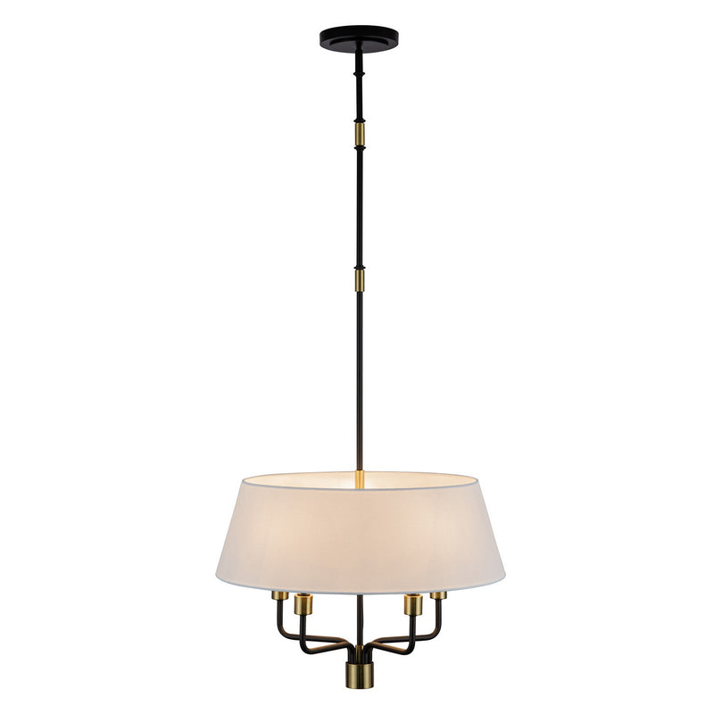 Five Light Pendant<br /><span style="color:#4AB0CE;">Entrega: 4-10 dias en USA</span><br /><span style="color:#4AB0CE;font-size:60%;">PREGUNTE POR ENTREGA EN PANAMA</span><br />Collection: Providence<br />Finish: Black, Brushed Brass