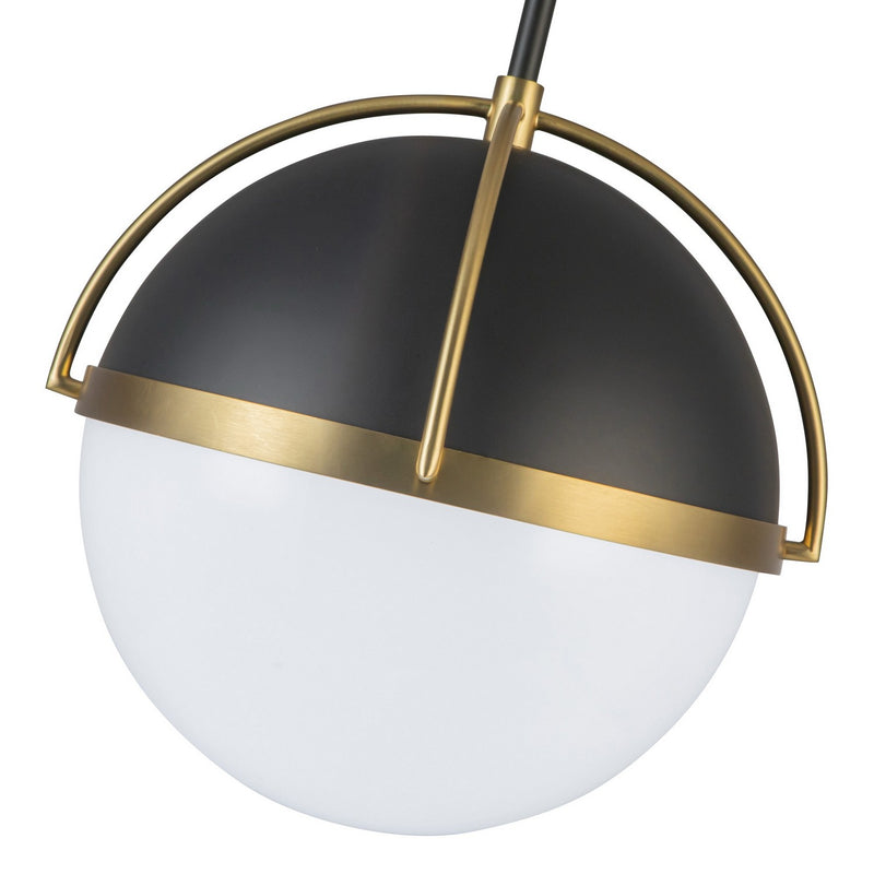 One Light Pendant<br /><span style="color:#4AB0CE;">Entrega: 4-10 dias en USA</span><br /><span style="color:#4AB0CE;font-size:60%;">PREGUNTE POR ENTREGA EN PANAMA</span><br />Collection: Dahlia<br />Finish: Black, Brushed Brass