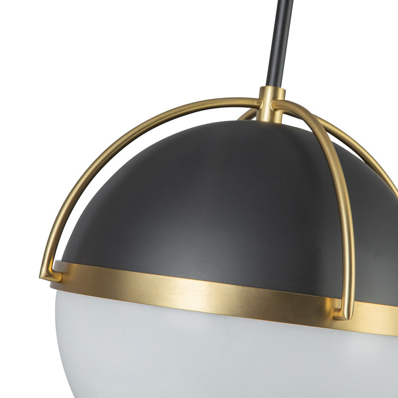Artcraft Canada - AC12040BB - One Light Pendant - Dahlia - Black, Brushed Brass