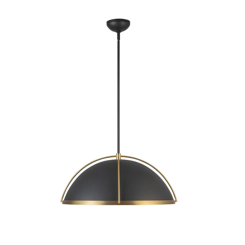 One Light Pendant<br /><span style="color:#4AB0CE;">Entrega: 4-10 dias en USA</span><br /><span style="color:#4AB0CE;font-size:60%;">PREGUNTE POR ENTREGA EN PANAMA</span><br />Collection: Dahlia<br />Finish: Black, Brushed Brass