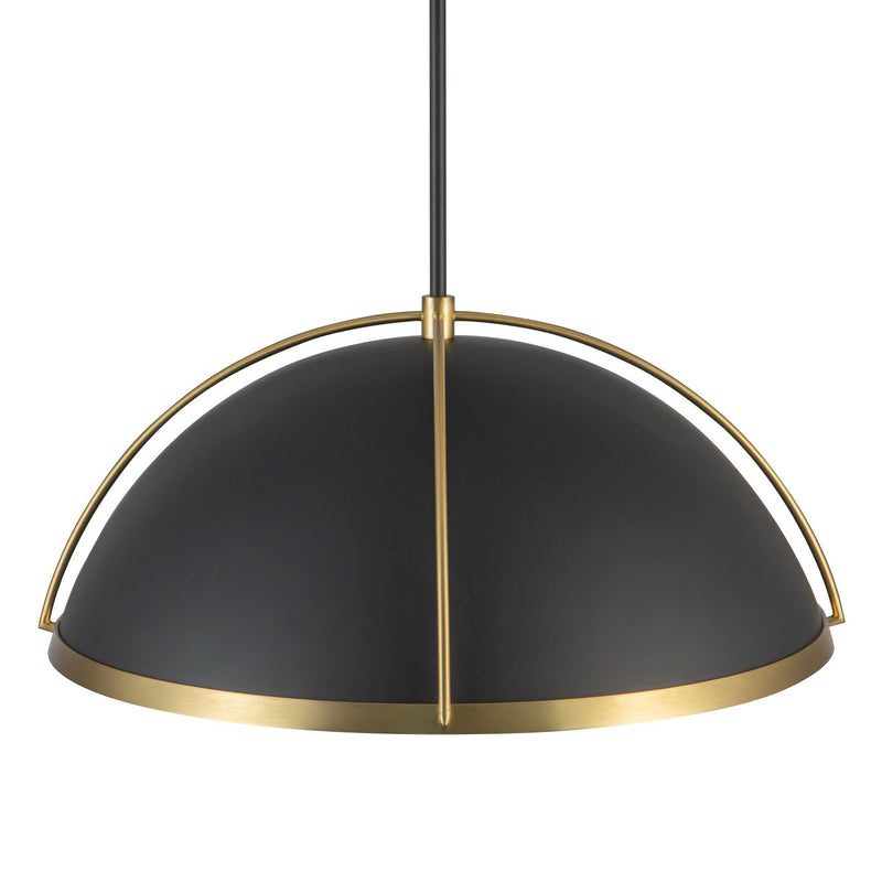 One Light Pendant<br /><span style="color:#4AB0CE;">Entrega: 4-10 dias en USA</span><br /><span style="color:#4AB0CE;font-size:60%;">PREGUNTE POR ENTREGA EN PANAMA</span><br />Collection: Dahlia<br />Finish: Black, Brushed Brass